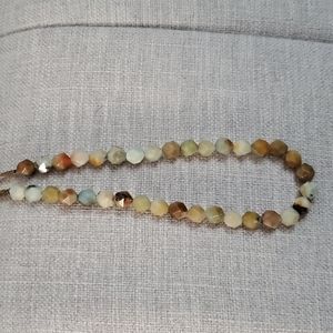 Amazonite crystal bead choker style necklace